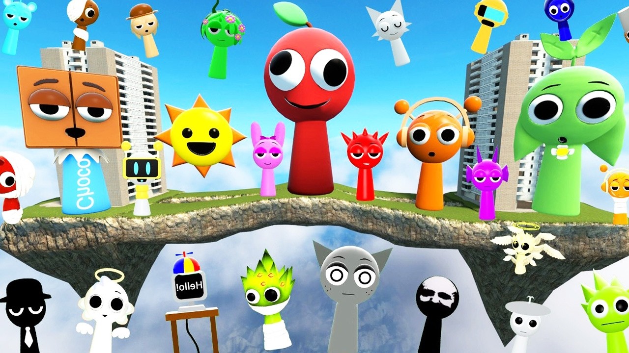 I FOUND ALL MR SUN TREE FUN COMPUTER EVOLUTION SPRUNKI NPC in SKY