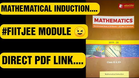 #fiitjeemodulespdf--Mathematical Induction | FIITJEE MATERIAL,#howisfiitjee