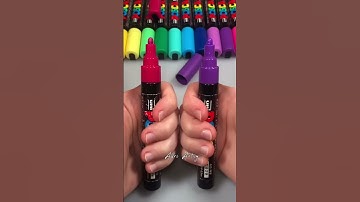 Drawing BUT on a KEYBOARD with Posca Markers! I is for Instagram! Part 12! #shorts