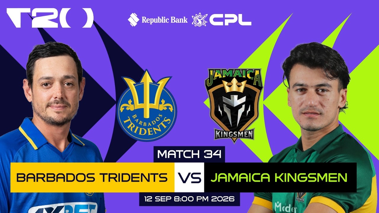 LIVE | Barbados Tridents vs Jamaica Kingsmen | CPL 2026