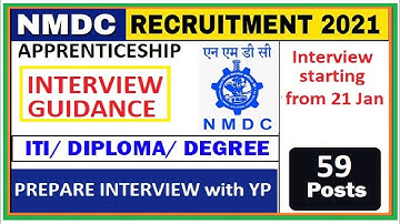 Interview Guidance for NMDC Apprenticeship Recruitment 2021 | Walk in Interview starting from 21 Jan