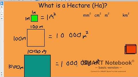 To recognise the need for square kilometres and hectares