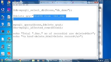 PHP MySQL Connectivity | How to delete record(s) fro database/table | Part   3 | In Gujarati