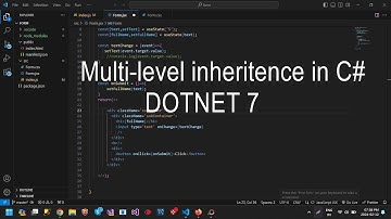 Multi level inheritance in C# hindi using VS Code