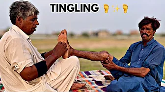 ASMR FEET TICKLISH MASSAGE MEN BEST BARBER IN THE WORLD  | FOOT REFLEXOLOGY | LEG MASSAGE FOR RELAX