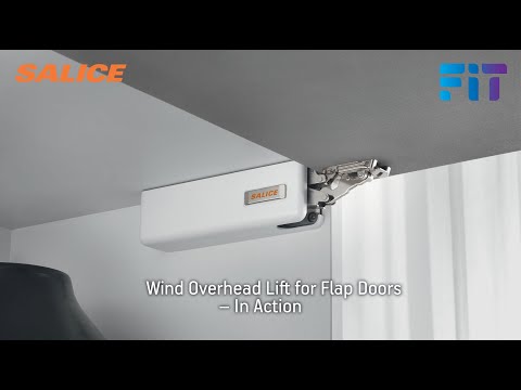 salice-wind-overhead-flap-door-system-demonstration-fit-showroom