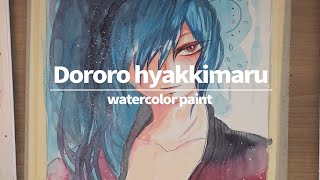 Drawing Dororo hyakkimaru watercolor paint