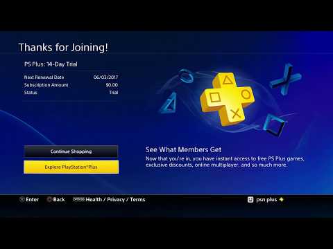 How to Get account PSN PLUS on Playstation 4 and Enable PLUS 14 days free