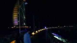 At Jumeirah Beach Hotel Dubai Marina at night 18.03.2016