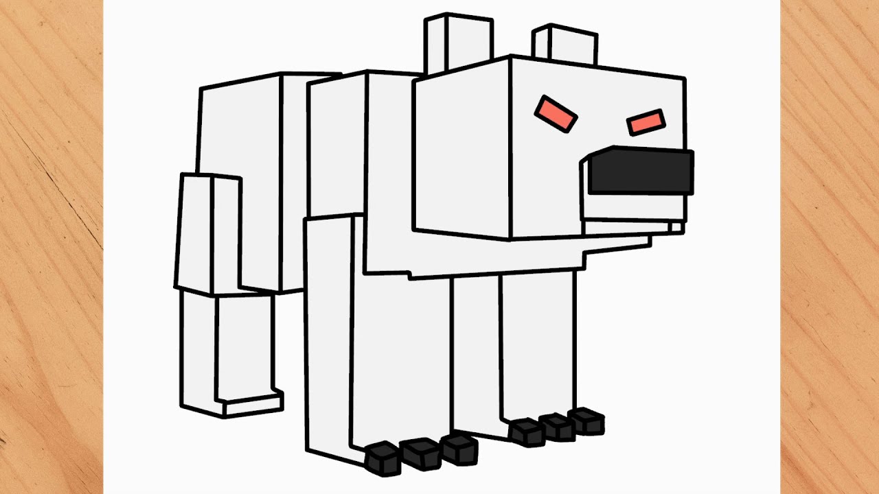 How to draw The POLAR BEAR from 99 Nights in the Forest