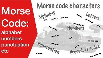 Morse Code Characters: Alphabet Letters, Numbers, Punctuation, etc