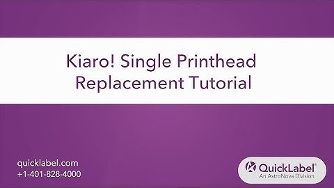 Replacing a Single Printhead in Your QL-120/Kiaro! Printer