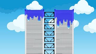 I Filled a 1000 STORY SKYSCRAPER with Water and it Didn't End Well! Sinking Simulator!