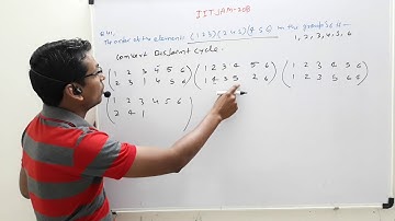 IIT JAM 2018 Q.41 MATHS SOLUTION,SYMMETRIC GROUP-ORDER OF ELEMENTS IN THE GROUP S6