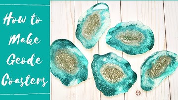 How to Make Geode Coasters - DIY Tutorial - Resin Art