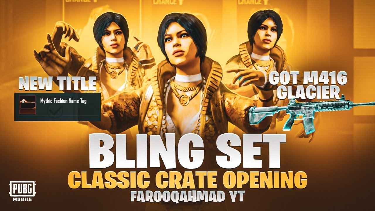 Bling Set Classic Crate Opening | 2 Time M416 Glacier | 🔥 PUBG MOBILE🔥
