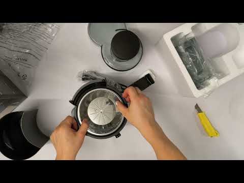 Соковижималка для цитрусових фруктів і овочів RAF R.2700 з нержавіючої сталі 1.1 л для будинку дачі, видео 1