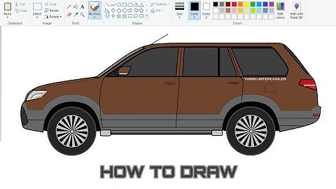 How To Draw a Car on computer using Ms Paint in easy steps | Car Drawing.