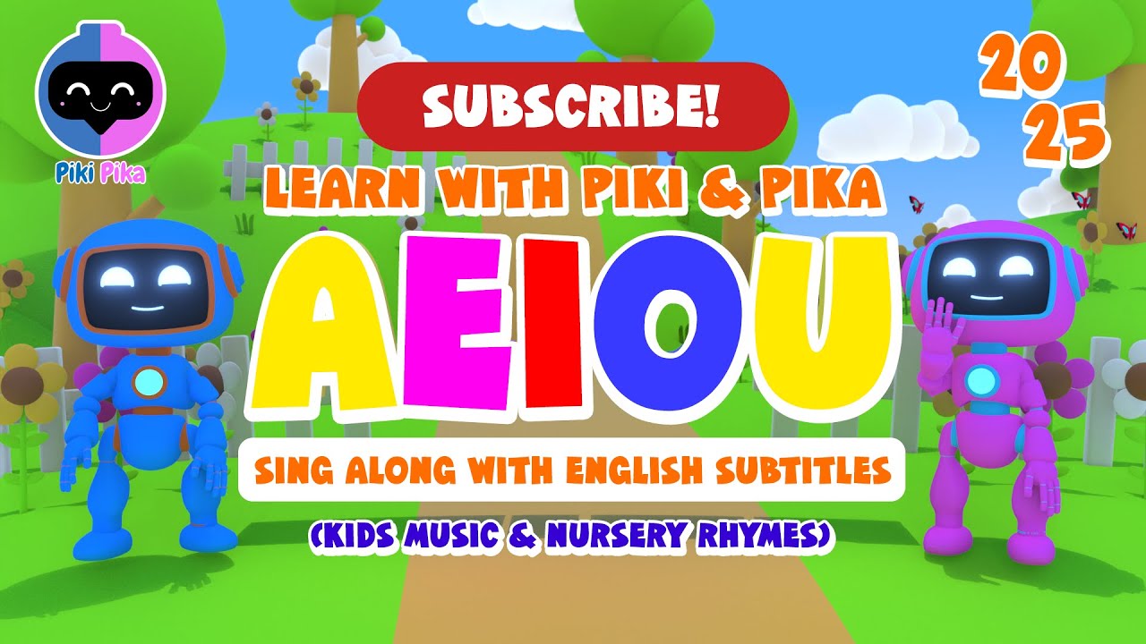 Learn Vowels | AEIOU | Piki & Pika | Nursery Rhymes & Kids Song - YouTube