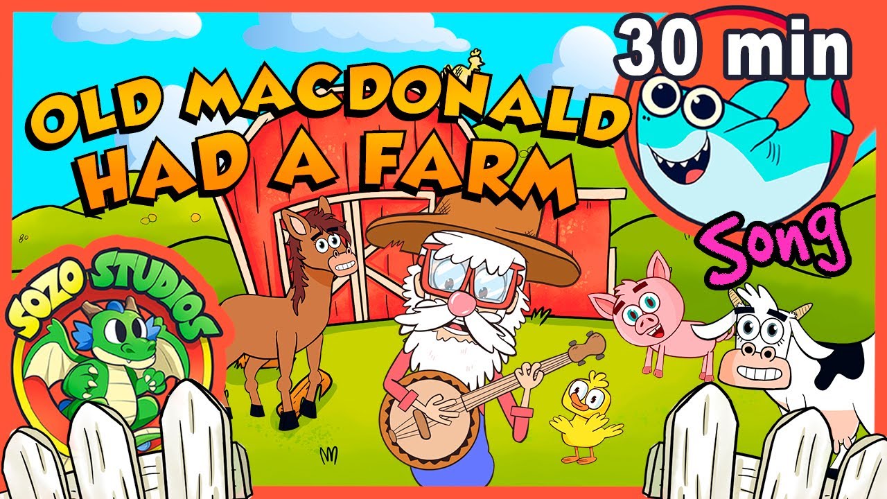 OLD MACDONALD HAD A FARM and MORE Nursery Rhymes | +Compilations | Sozo Studios Songs for Children