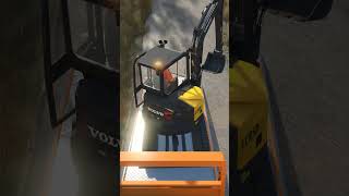 LOADING VOLVO ECR58 ONTO IVECO DAILY TOW TRUCK! 🚚 | Farming Simulator 25 #shorts #farmingsimulator