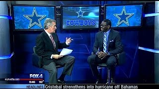 Mike Doocy talks with Michael Irvin