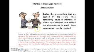 Exam Question: Intention to Create Legal Relations by The Law Teacher 1,420 views 1 year ago 13 minutes, 7 seconds