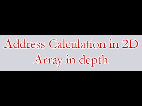 LECTURE-13|| Data Structure||Address Calculation in 2D Array|| Easy ...