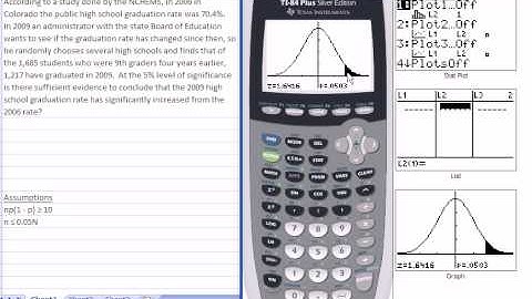 Ti 83/84:  Hypothesis Tests:  1-PropZTest (V07b)