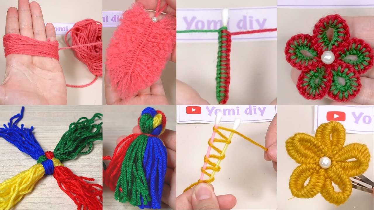 5 Best Easy Woolen wall hanging craft ideas | Woolen Thread Wall ...