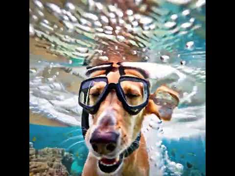 Daffyd Solo Diving 1 #doglife #adventuresport #cute #scubadiving #puppy
