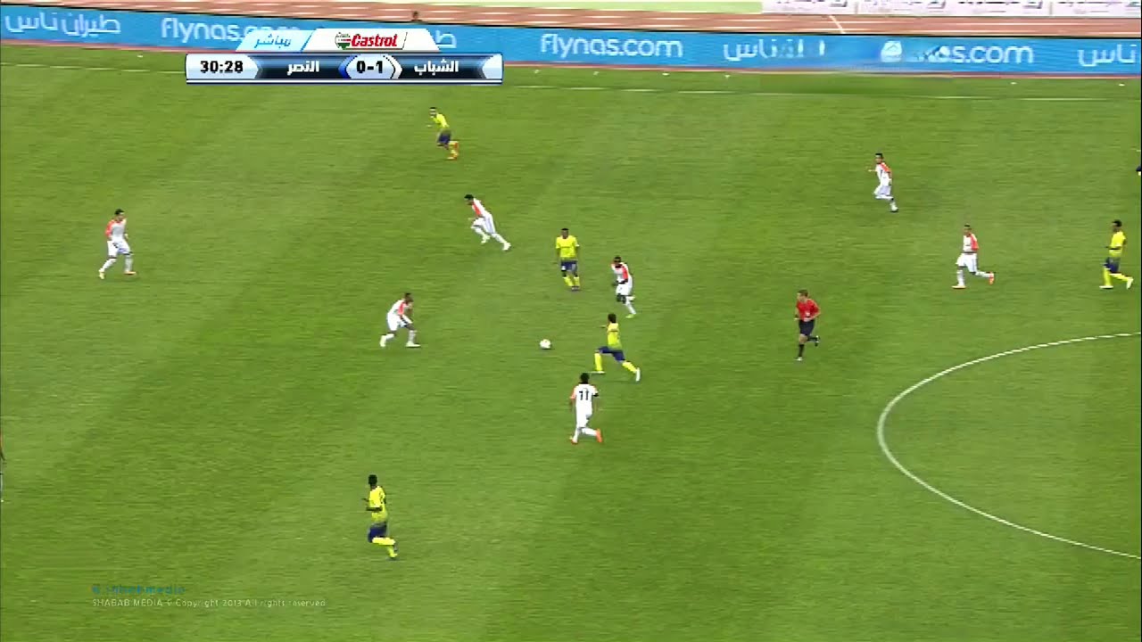 ملخص مباراﮪ ( الشباب والنصر ) ⅛ كأس الملك للابطال 2014 دور السته عشر ⓰