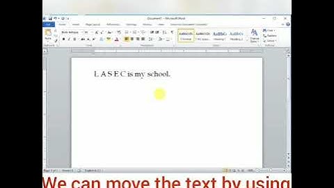 Moving or Copying the text in MS Word