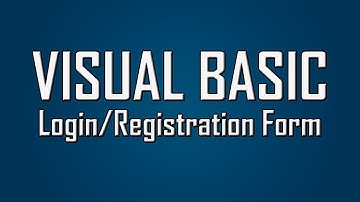 Learn Visual Basic - #17 - Single User Login/Registration System Using Settings