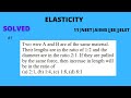 1 | Elasticity | Youngs modulus | NEET JEE KVPY JELET HSC Physics | Two wire A and B are of the same