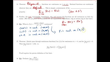 Sec. 2.6 Composition of Continuous Functions