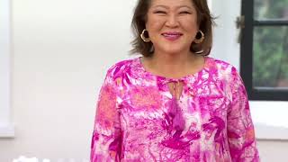 Susan Graver Soleil Printed Woven Dress on QVC