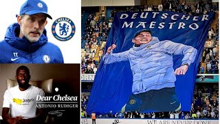 Thomas Tuchel's 😊 All Reaction to Banner in Stand, 🔥 Rudiger's Goodbye Message ✅