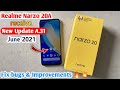 Realme Narzo 20A receive New Software Update A.31 June 2021 | Latest Update |Fix bugs &amp; Improvements