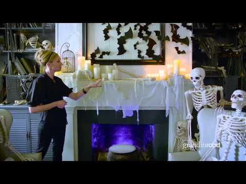 Video: Mantel Perapian Hiasan Berwarna-warni Halloween