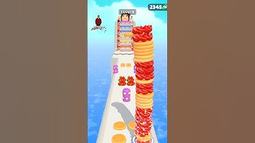 Pancake Run 🥞🥯🥞🥞🥞🥞Gameplay iOS /Android &৳%৳level-008)#short