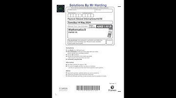 Edexcel - iGCSE - Mathematics B - June 2024 - Paper 1R - Solutions By Mr Harding