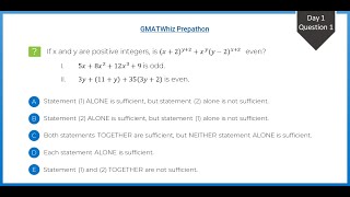 Quant Prepathon - Day 1 Practice Question 1