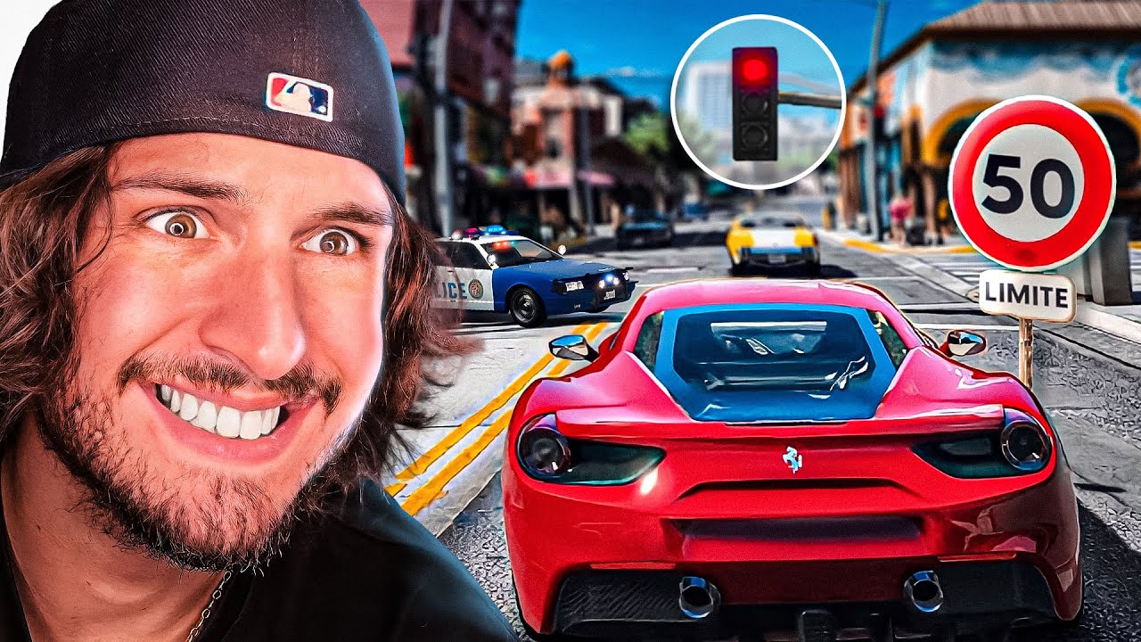 Jouer à GTA 5 Pendant 24H Sans ENFREINDRE Aucune Loi ! (sinon piment...)