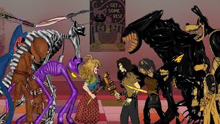 Catnap, Dogday, Miss Delight, Nightmare Huggy vs Bendy and the Dark Revival. Full Animation