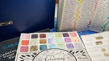 My swatch set-up | Adult Colouring