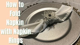 How to Fold Napkin with Napkin Rings | Easy Napkin Folding | 101 Food Travel