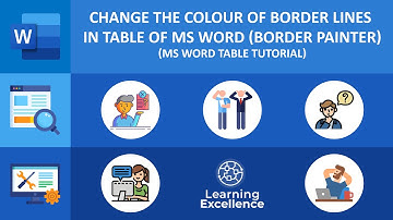 Change The Colour of Border lines in Table of MS Word (Border Painter) || Table Tutorial Part 12