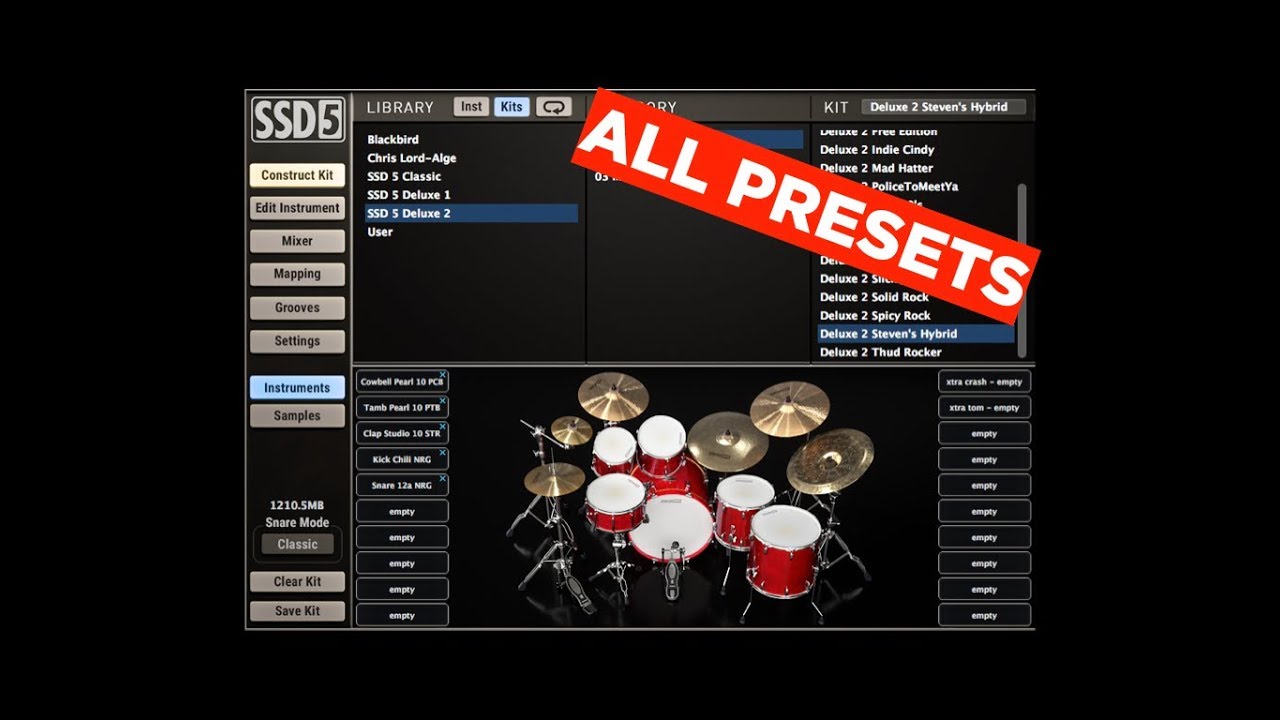 Steven Slate Drums 5 - ALL Presets