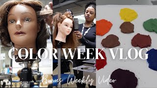 BONUS VIDEO!|COLOR WEEK AT PAUL MITCHELL|COLOR WHEEL,ROUND BRUSH BLOWOUTS,SILK PRESSES|JazzyDeniseTV